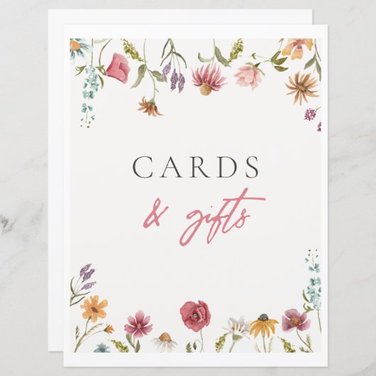 Wildflower Kaarten & Geschenken teken (Voorkant / Achterkant)