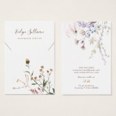 Wildflower ketting-weergavekaart visitekaartje (Voorkant /achterkant)