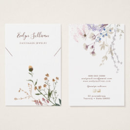Wildflower ketting-weergavekaart visitekaartje