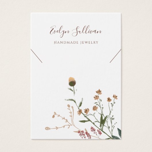 Wildflower ketting-weergavekaart visitekaartje (Voorkant)