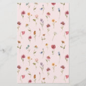 Wildflower-kinderrijmpjesquiz Baby Shower-spel (Achterkant)