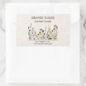 Wildflower Kleur Boho Productlabel Rechthoekige Sticker (Tas)