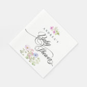 Wildflower Kleurrijk Bloemen Baby shower Servet (Hoek)