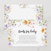 Wildflower kleurrijke lente bloemen Boeken voor Ba Informatiekaartje (Voorkant / Achterkant)