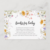 Wildflower kleurrijke lente bloemen Boeken voor Ba Informatiekaartje (Voorkant)