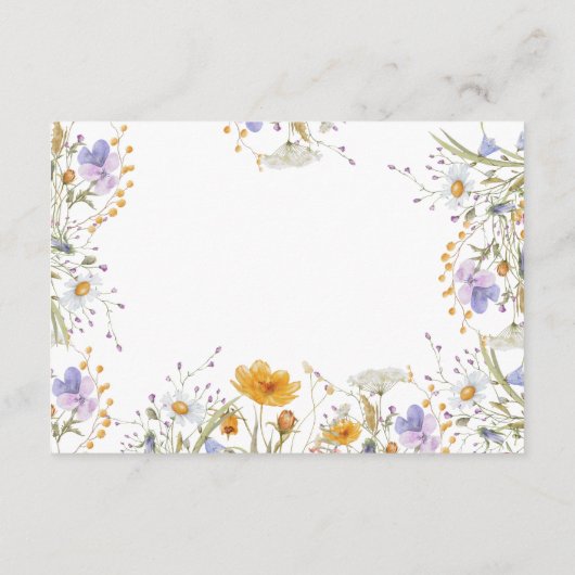 Wildflower kleurrijke lente bloemen Boeken voor Ba Informatiekaartje (Achterkant)