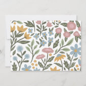  Wildflower Konijn Paasfoto Feestdagenkaart (Achterkant)