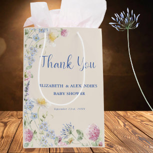 Wildflower Koppel Baby Shower Bedankt Medium Cadeauzakje