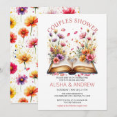 Wildflower koppels douche uitnodiging (Voorkant / Achterkant)