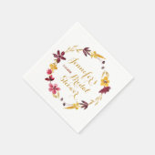 Wildflower krans douche servetten (Hoek)