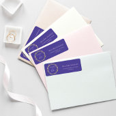 Wildflower krans Floral bruiloft retouradres Etiket