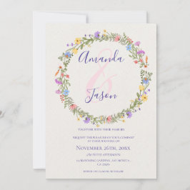 Wildflower krans geel Paarse bruiloft