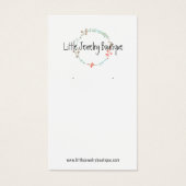 Wildflower Krans Oorbel Sieraden Display Kaart (Voorkant)