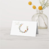 Wildflower krans tabel nummer plaatskaartje (Voorkant)