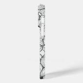 Wildflower Krans wit en zwart Gepersonaliseerd Case-Mate iPhone Case (Achterkant / Links)