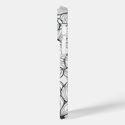 Wildflower Krans wit en zwart Gepersonaliseerd Case-Mate iPhone Case (Achterkant / Links)