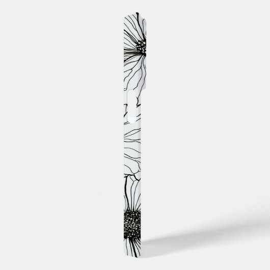 Wildflower Krans wit en zwart Gepersonaliseerd Case-Mate iPhone Case (Achterkant / Rechts)