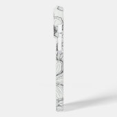 Wildflower Krans wit en zwart Gepersonaliseerd Case-Mate iPhone Case (Achterkant / Links)