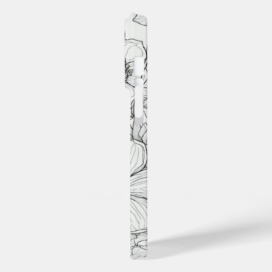 Wildflower Krans wit en zwart Gepersonaliseerd Case-Mate iPhone Case (Achterkant / Links)