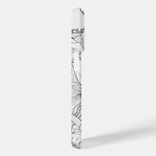 Wildflower Krans wit en zwart Gepersonaliseerd Case-Mate iPhone Case (Achterkant / Rechts)