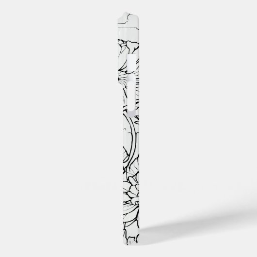 Wildflower Krans wit en zwart Gepersonaliseerd Case-Mate iPhone Case (Achterkant / Links)