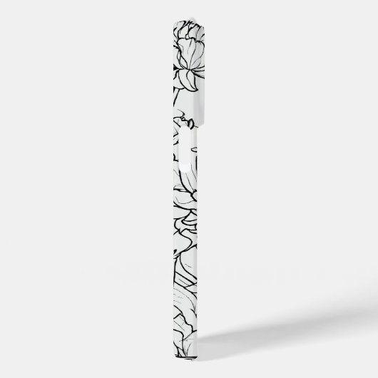 Wildflower Krans wit en zwart Gepersonaliseerd Case-Mate iPhone Case (Achterkant / Rechts)