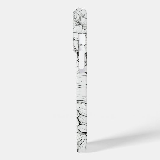 Wildflower Krans wit en zwart Gepersonaliseerd Case-Mate iPhone Case (Achterkant / Links)