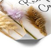 Wildflower Laat je recept Kaart hier Poster (Hoek)