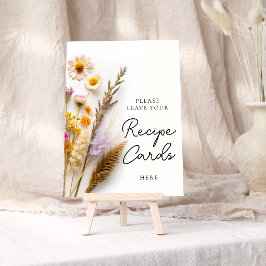 Wildflower Laat je recept Kaart hier Poster