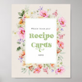 Wildflower laat je receptkaart achter poster (Voorkant)