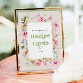 Wildflower laat je receptkaart achter poster