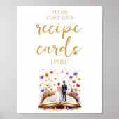 Wildflower Laat uw recept Kaart hier teken Poster (Voorkant)