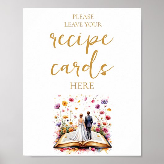 Wildflower Laat uw recept Kaart hier teken Poster (Voorkant)