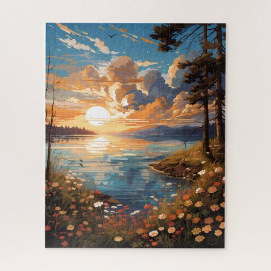 Wildflower Lake puzzel Legpuzzel (Verticaal)