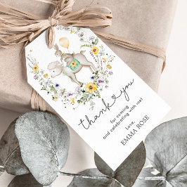 Wildflower Lamb & Bunny Balloon Hartelijk dank Cadeaulabel