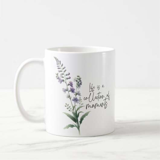 Wildflower Larkspur Coffee Mok (Links)