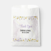 Wildflower lavendel en gele bloemen bruiloft bedankzakje (Voorkant)