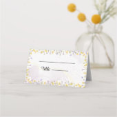 Wildflower Lavendel en Gele Bloemen bruiloft Plaatskaartje (Achterkant)