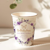 Wildflower lavendel vlinder kisses baby shower papieren bekers