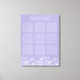 Wildflower Lavendel Zitkaart Canvas Afdruk