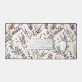 Wildflower Lavender Boho Botanical Floral Bureaumat (Keyboard & Muis)