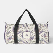 Wildflower Lavender Boho Botanical Floral Monogram Plunjezak (Voorkant)