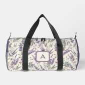 Wildflower Lavender Boho Botanical Floral Monogram Plunjezak (Achterkant)
