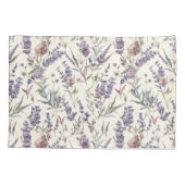 Wildflower Lavender Boho Botanical Floral Pattern Kussensloop (Achterkant)
