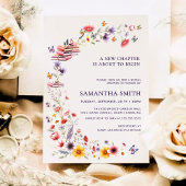 Wildflower Lavender New Chapter Bridal Shower  Kaart