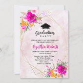 Wildflower lente afstuderen uitnodiging (Voorkant)