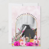 Wildflower lente afstuderen uitnodiging (Achterkant)