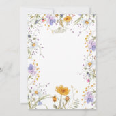 Wildflower lente bloemen Dank u Baby shower Bedankkaart (Achterkant)