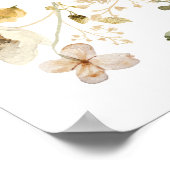 Wildflower Lente Bruidsmeisjes Bruiloft Welkom bor Poster (Hoek)