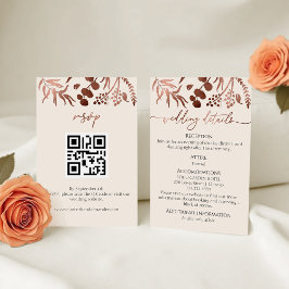 Wildflower lente bruiloft details | RSVP | QR-code Informatiekaartje